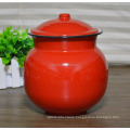 Pantone Color Enamel Tea Pot Flower Pot Storage Pot